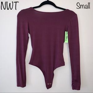 Sam Edelman NWT Boatneck Long sleeve Bodysuit, Sm